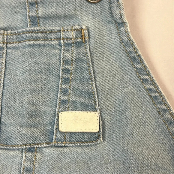 7 for all mankind - denim shortalls with braided shoulder straps. Size 12 months - Picture 4 of 5